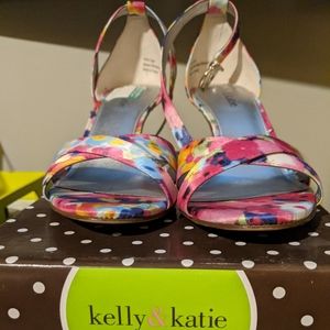 WORN ONCE, Kelly & Katie , Floral sandals size 7